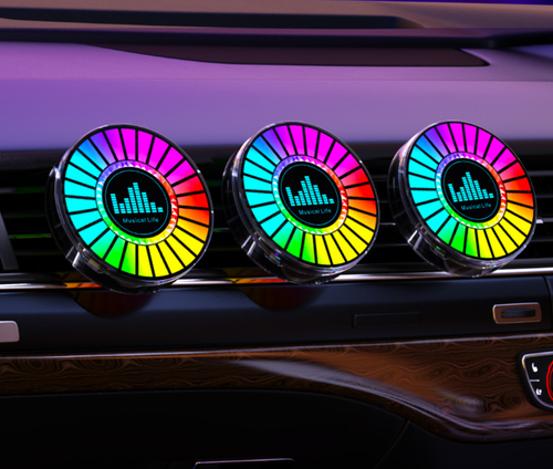 3D Music Rhythm Car LED Light with Aroma Diffuser