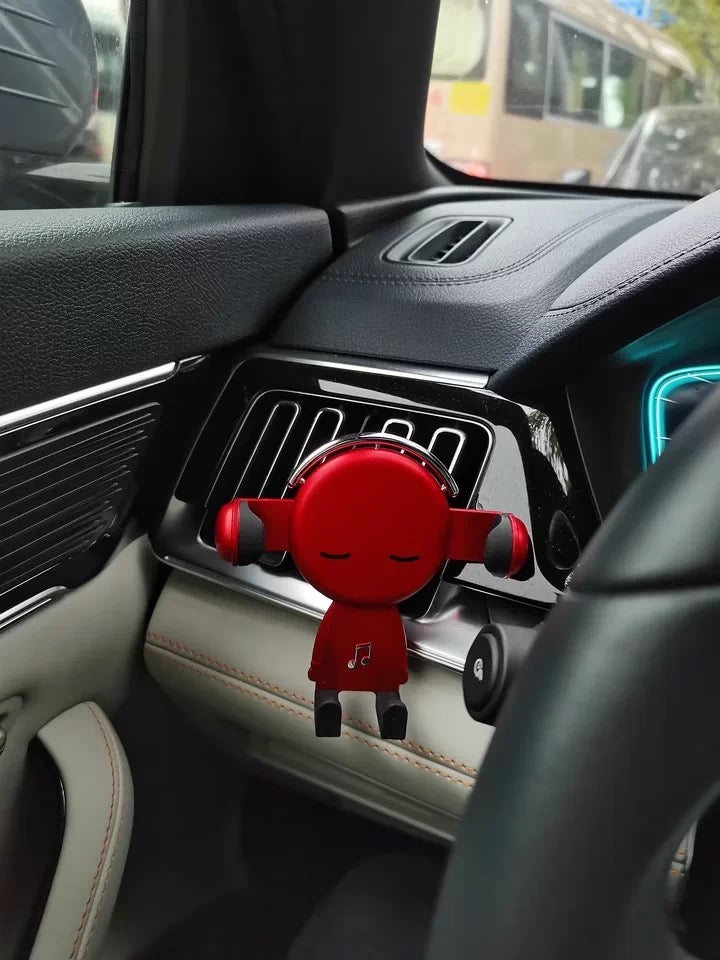 Cute Cartoon Car Phone Mount – 360° Rotatable Vent Mount for All Phones