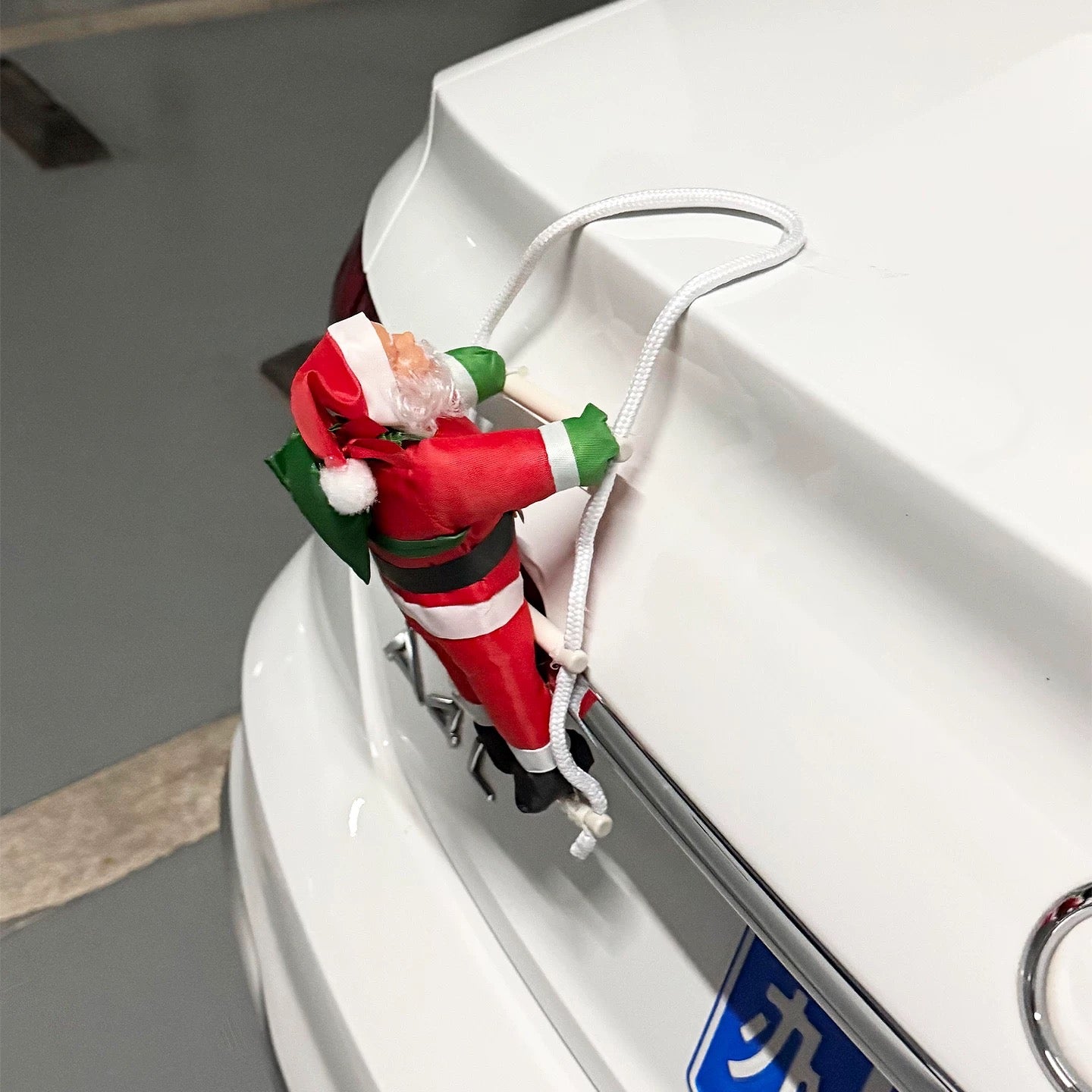 Climbing Santa Car Ornament
