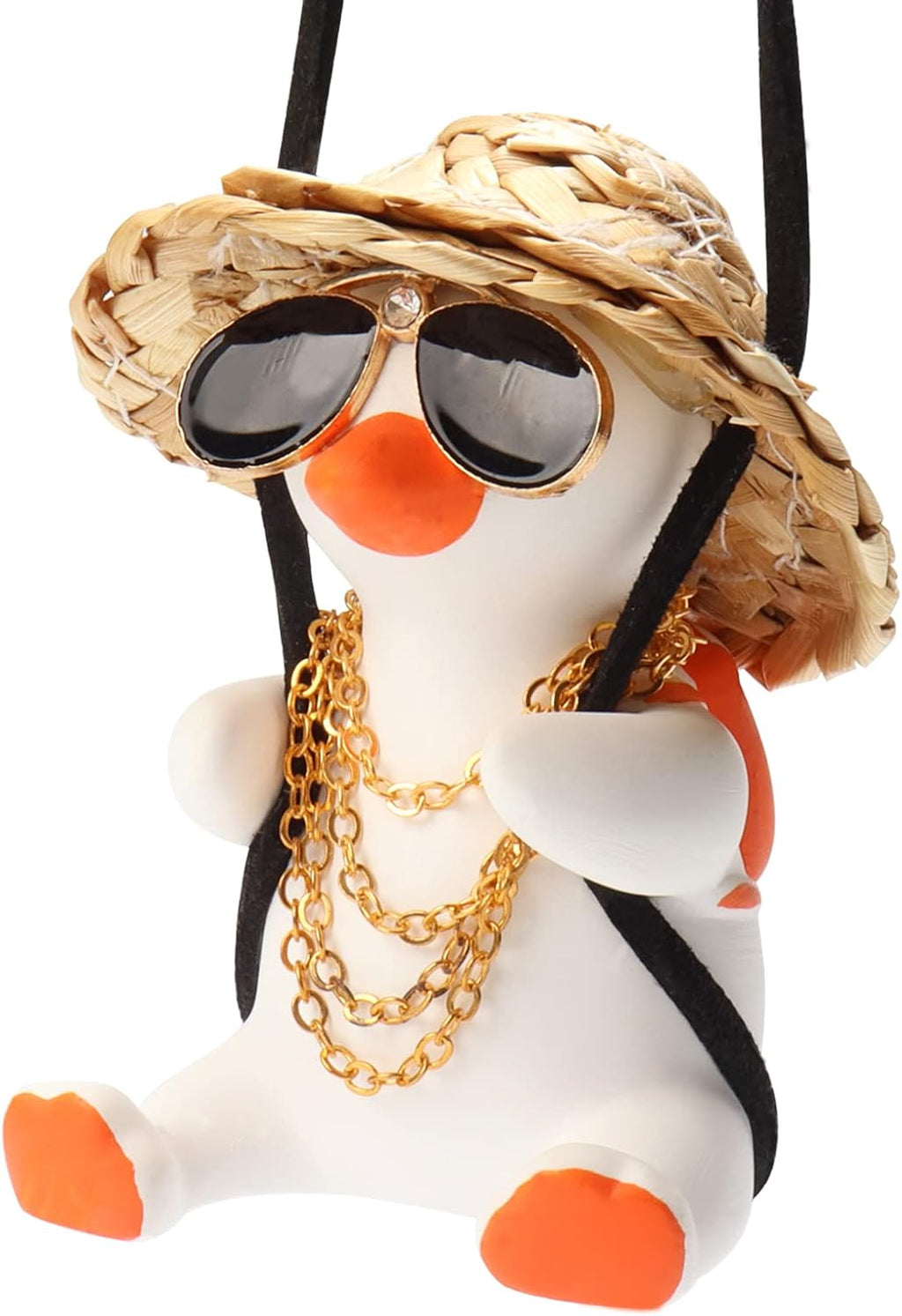 Swinging Duck Car Mirror Hanging Ornament, Car Hanging Accrssories