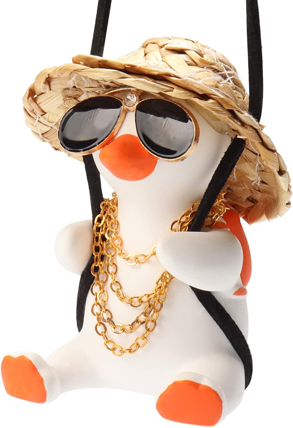 Swinging Duck Car Mirror Hanging Ornament, Car Hanging Accrssories