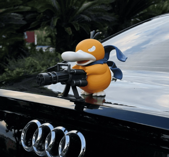 Funny Cartoon Duck Car Hood Ornament – Cool Tactical Style Auto Exterior Decor