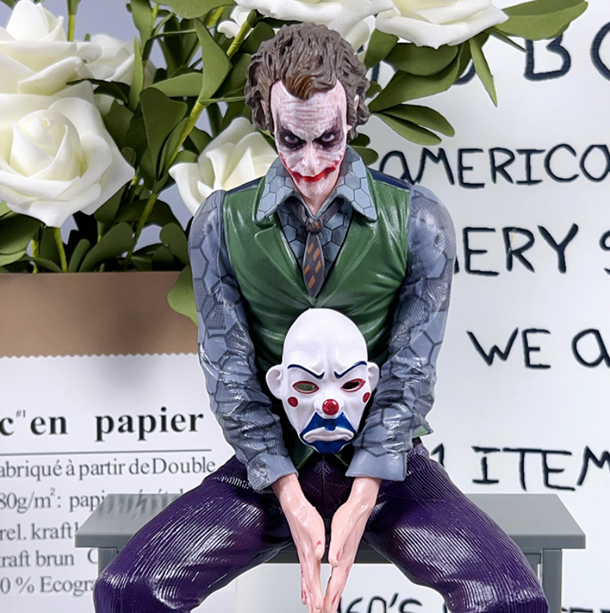 Dark Joker Style Sitting Figure – Villain Inspired Car Roof Ornament