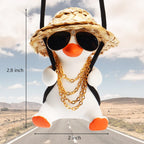 Swinging Duck Car Mirror Hanging Ornament, Car Hanging Accrssories