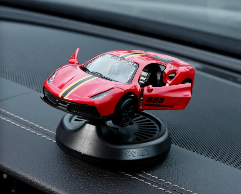 Drifting Alloy Car Air Freshener – Rotating Dashboard Decor