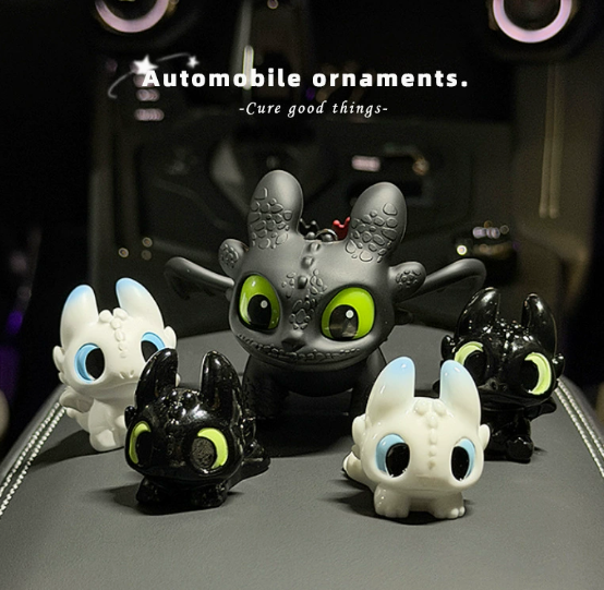 Glow Dragon Car Dashboard Ornament – Cute LED Night Light Interior Decor