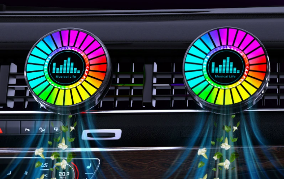 3D Music Rhythm Car LED Light with Aroma Diffuser