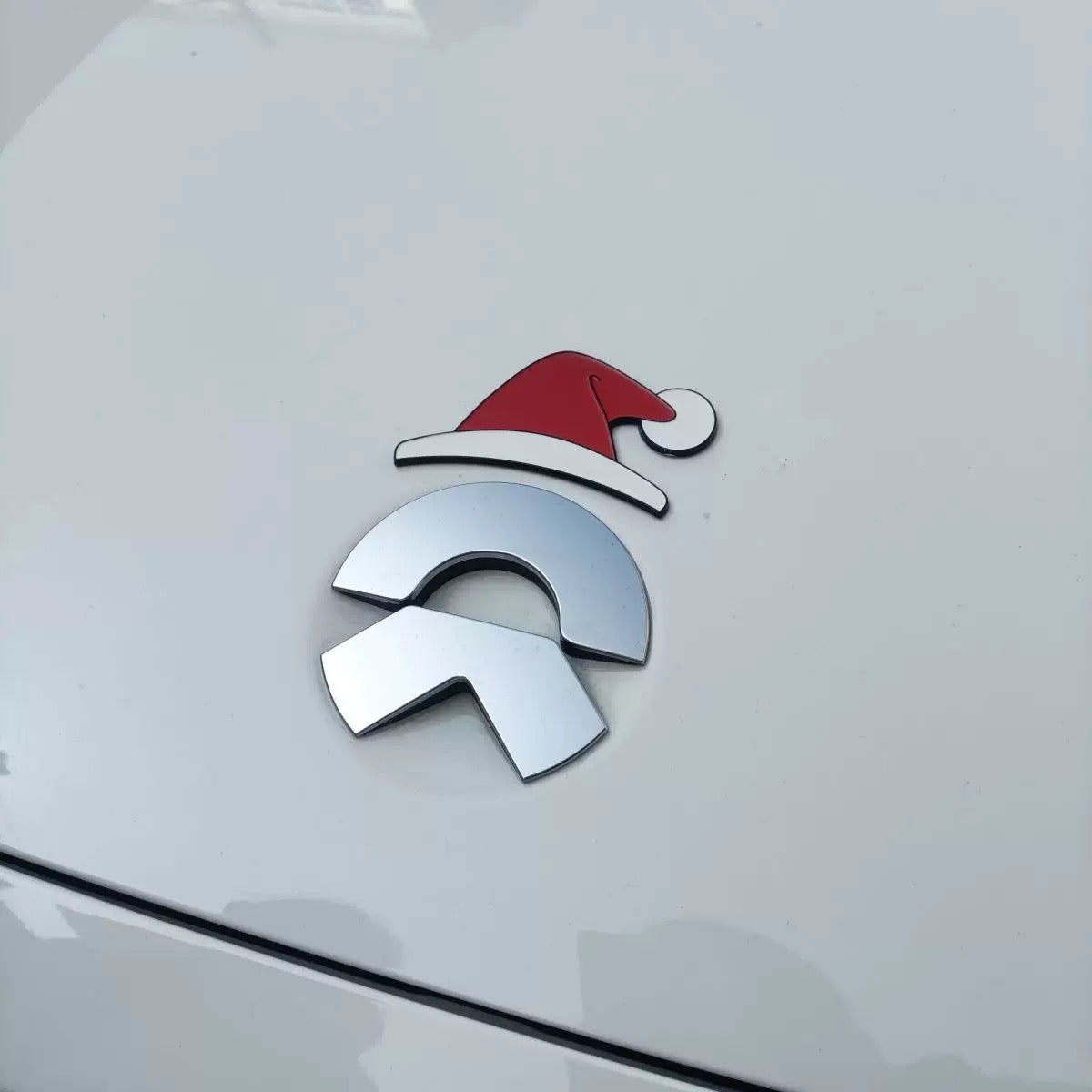 3D Santa hat car sticker