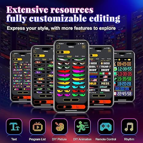 Devil Eyes LED for Cars – Programmable Patterns, App & Remote Control, Flexible Digital Display