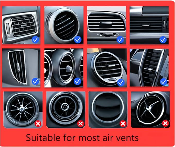 Stylish 360° Rotatable Air Vent Car Phone Holder – Universal Fit for Most Phones