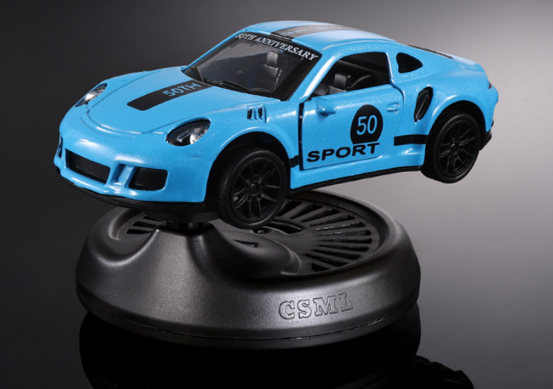 Drifting Alloy Car Air Freshener – Rotating Dashboard Decor
