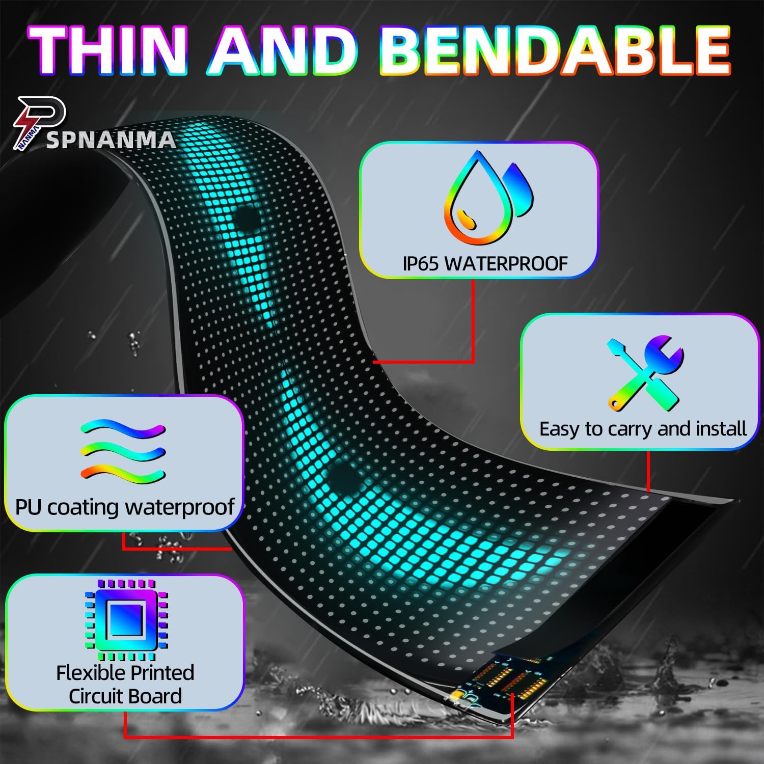 Devil Eyes LED for Cars – Programmable Patterns, App & Remote Control, Flexible Digital Display