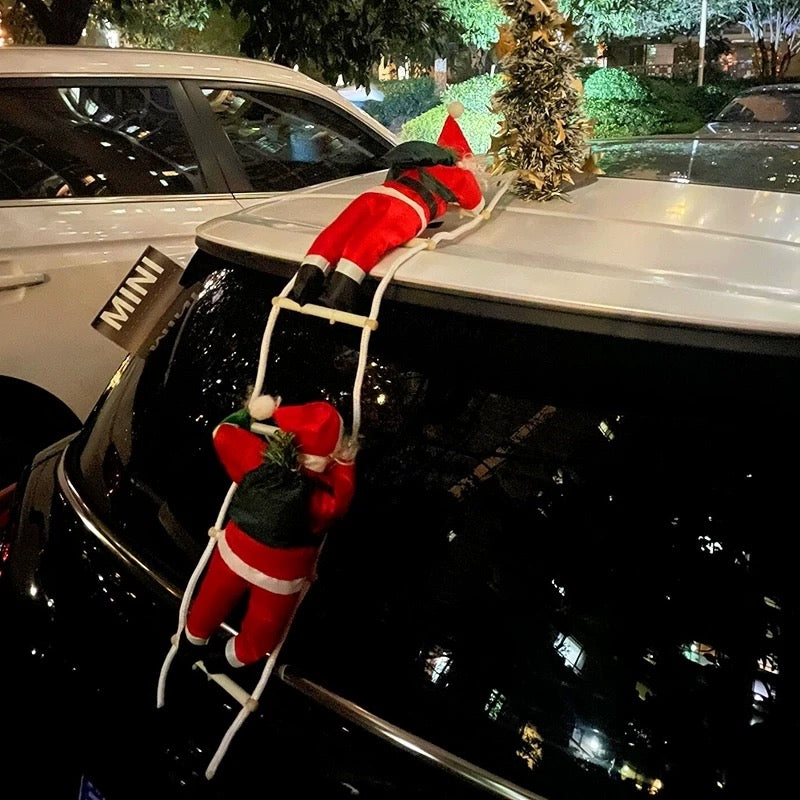 Climbing Santa Car Ornament