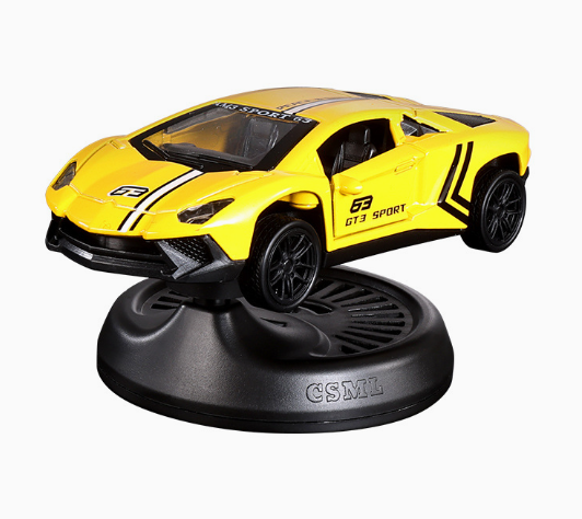 Drifting Alloy Car Air Freshener – Rotating Dashboard Decor