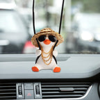 Swinging Duck Car Mirror Hanging Ornament, Car Hanging Accrssories