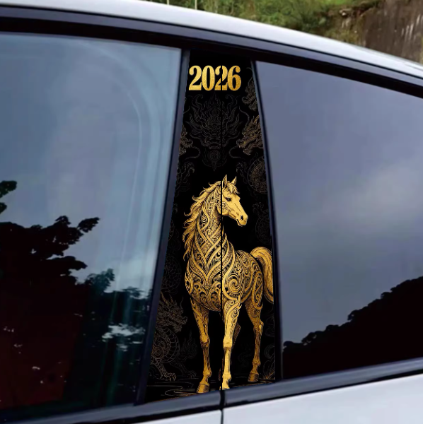 Clown Style Car B-Pillar Scratch Cover Sticker – Creative 3D Auto Protection Decal (Pair)