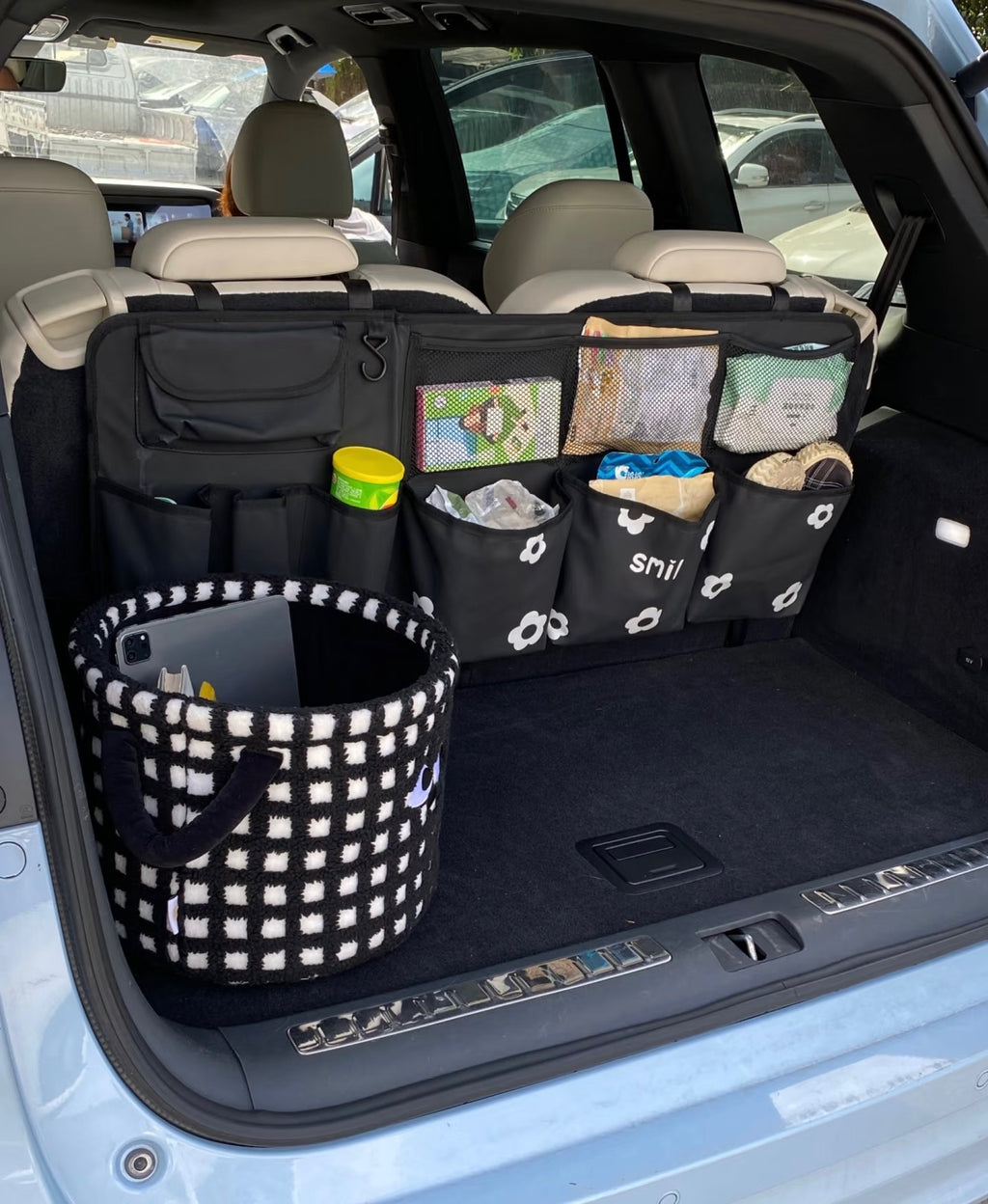 Car Back Seat Trunk Organizer – Large Capacity Storage Pockets