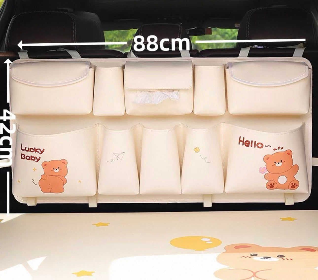 Car Back Seat Trunk Organizer – Large Capacity Storage Pockets