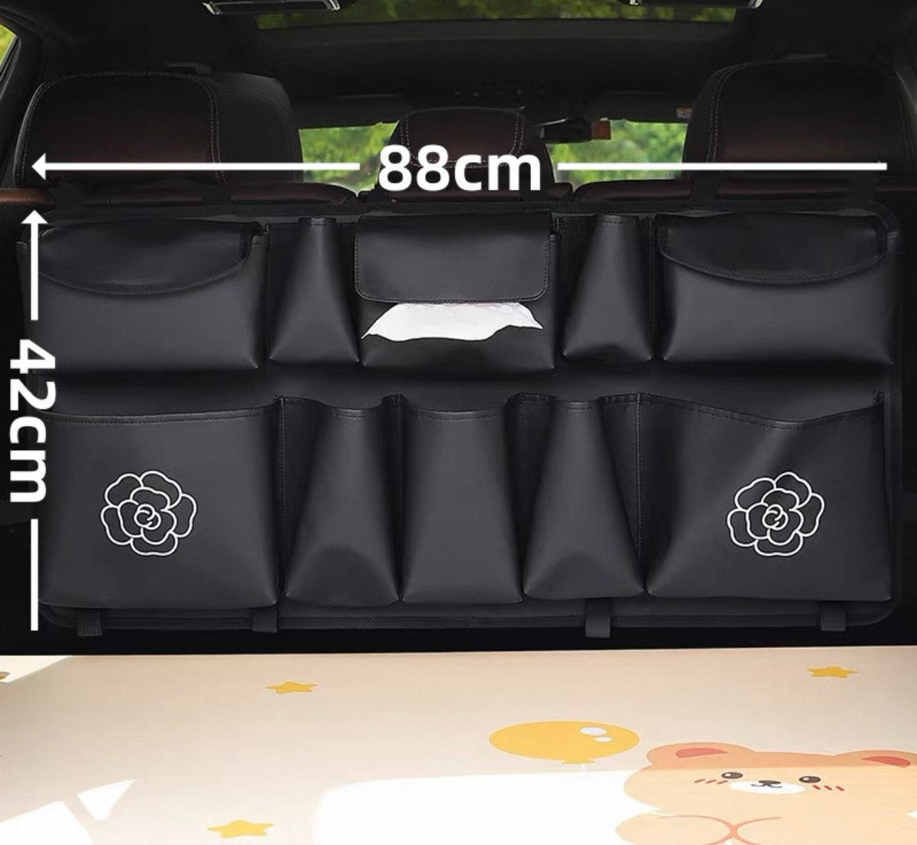 Car Back Seat Trunk Organizer – Large Capacity Storage Pockets