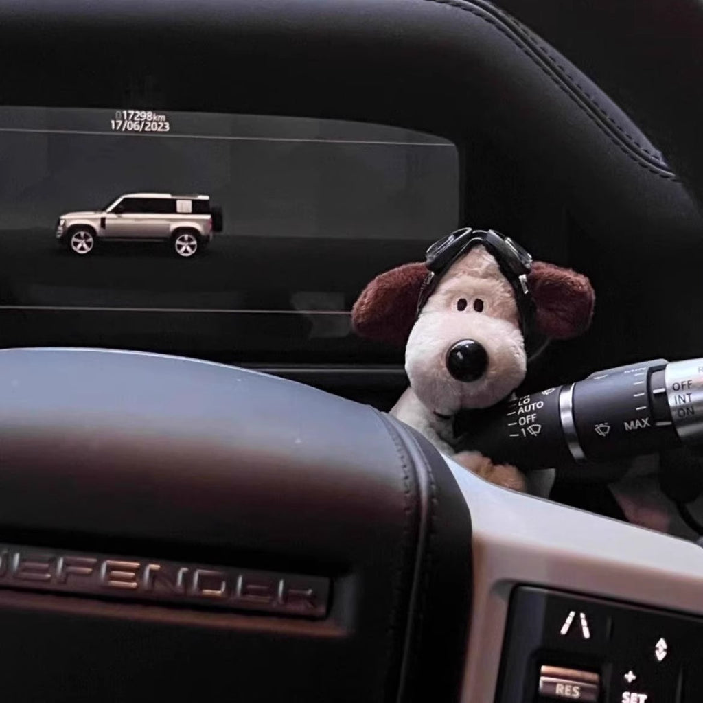 Cute Dog Car Dashboard Ornament – Funny Plush Puppy Interior Decoration