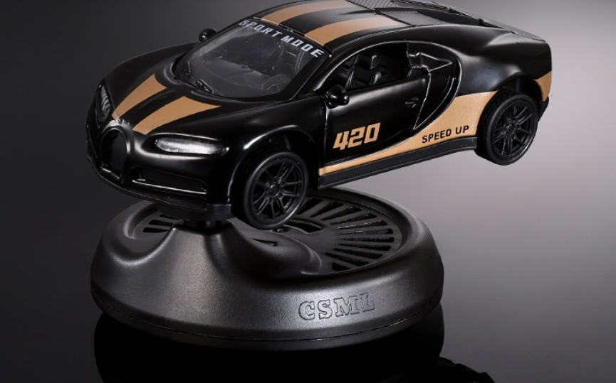 Drifting Alloy Car Air Freshener – Rotating Dashboard Decor