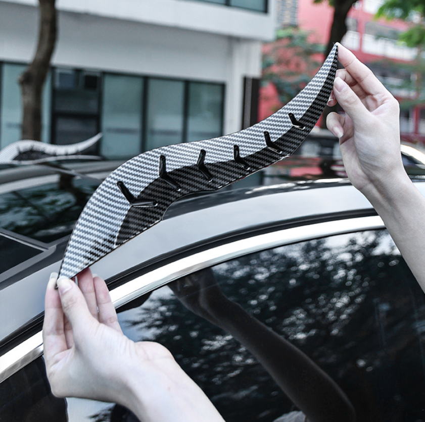 3D Shark Fin Car Roof Decoration – Carbon Fiber Style Exterior Trim Sticker