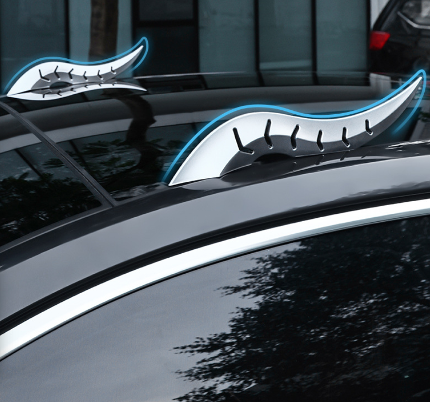 3D Shark Fin Car Roof Decoration – Carbon Fiber Style Exterior Trim Sticker