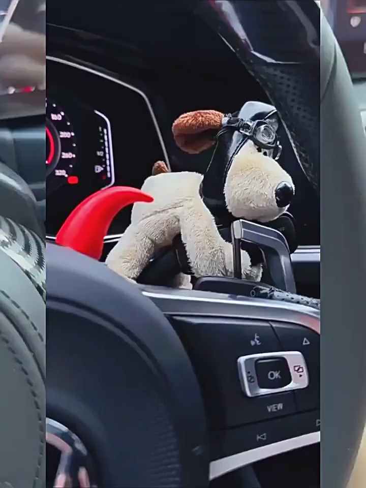 Cute Dog Car Dashboard Ornament – Funny Plush Puppy Interior Decoration