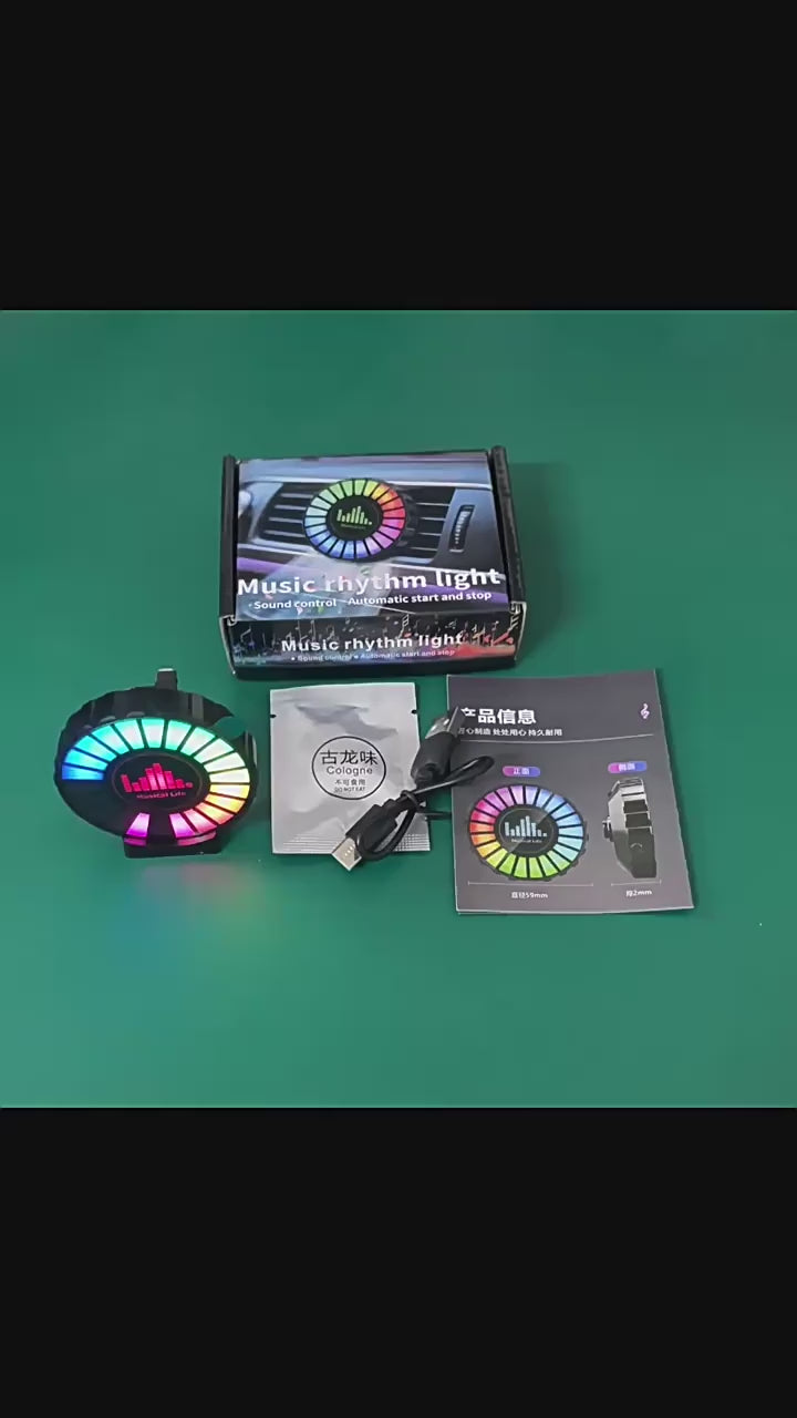 3D Music Rhythm Car LED Light with Aroma Diffuser